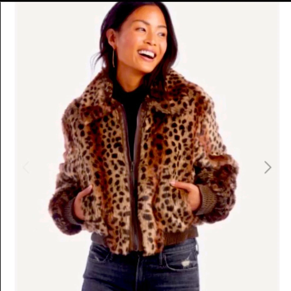ASTR The Label NWOT Faux Fur Leopard Jacket - Picture 1 of 8